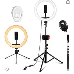Tripod selfie ring light